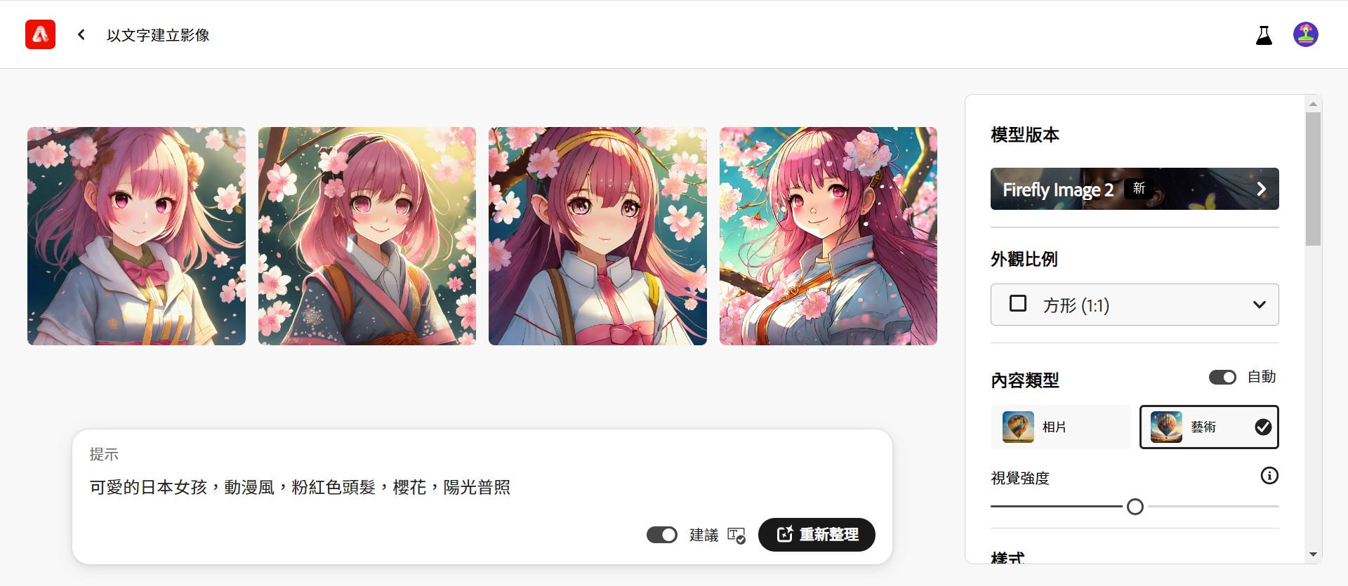 AI生成圖網站推薦 Adobe Firefly